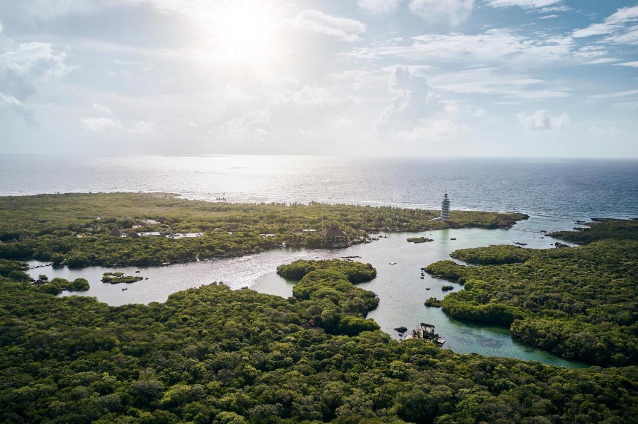 Hotel Xcaret Arte - All Parks All Fun Inclusive - Adults Only Playa del Carmen Exterior photo Aerial view of the bay